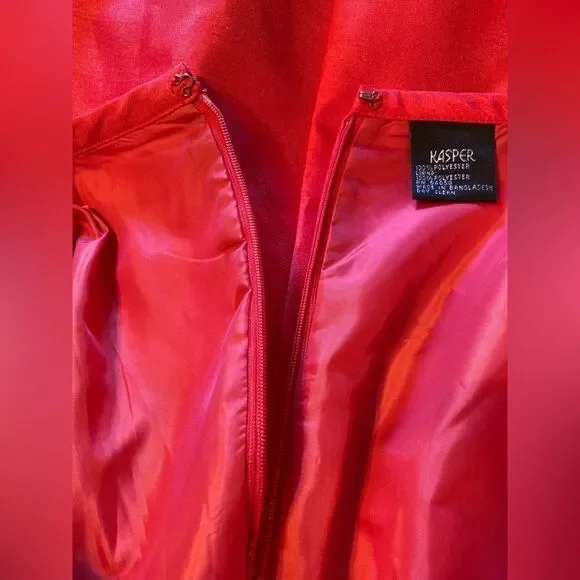 Kasper silky red pencil skirt - Picture 5 of 6